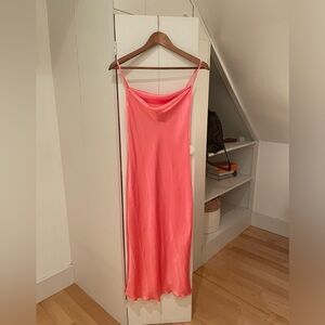 NWOT XS Bebe Pink Slip Dress.